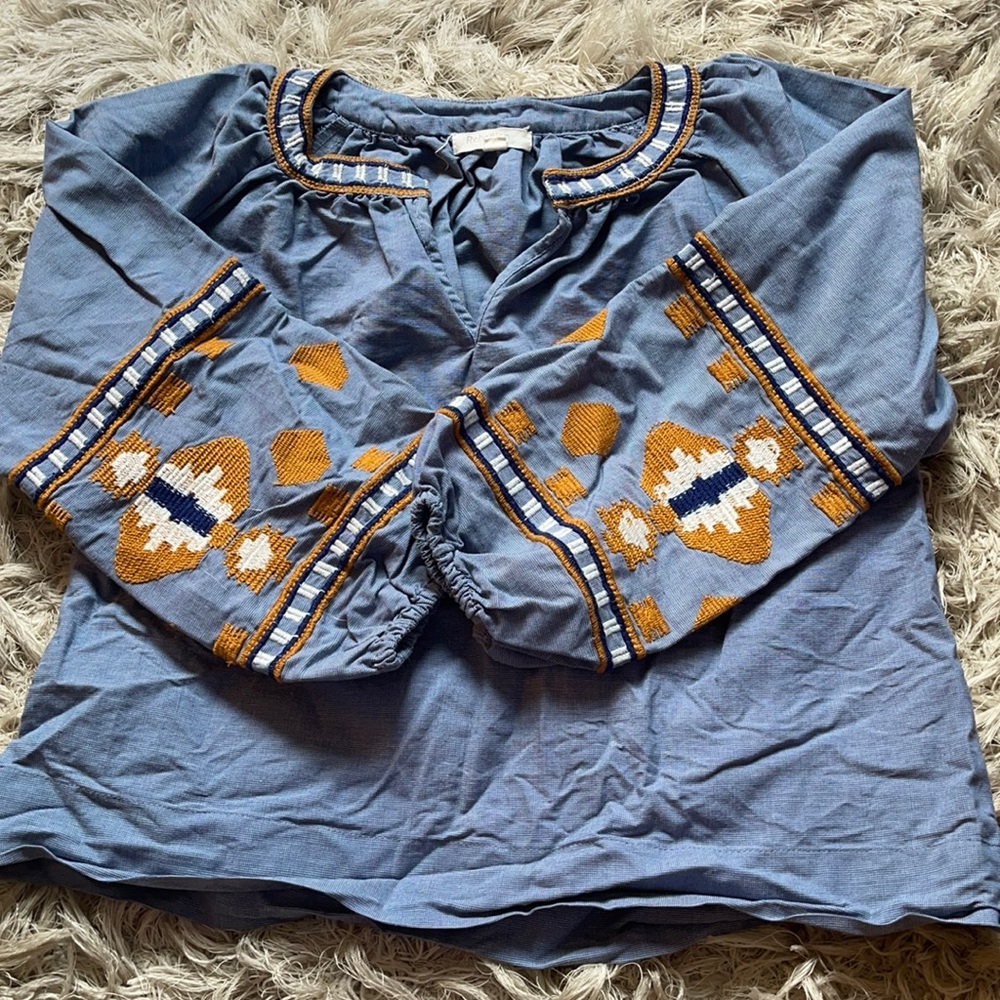 blue, detailed long sleeve